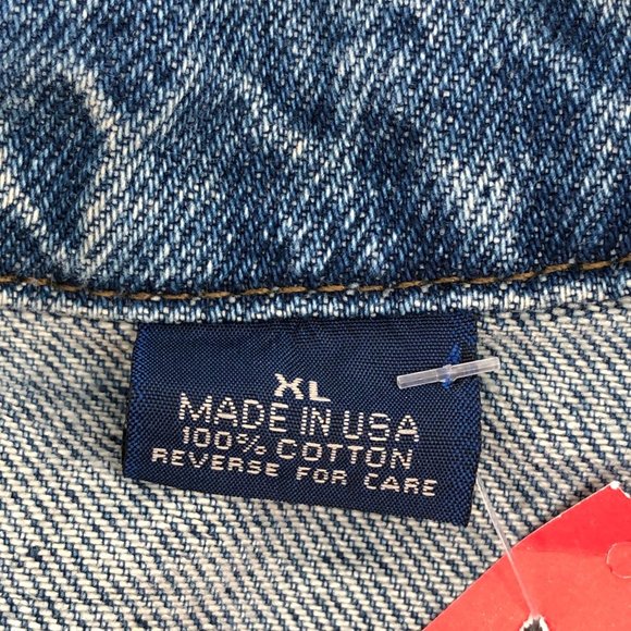 Harley-Davidson Blue & Yellow Classic Denim Vest | Made in USA - Picture 3 of 8